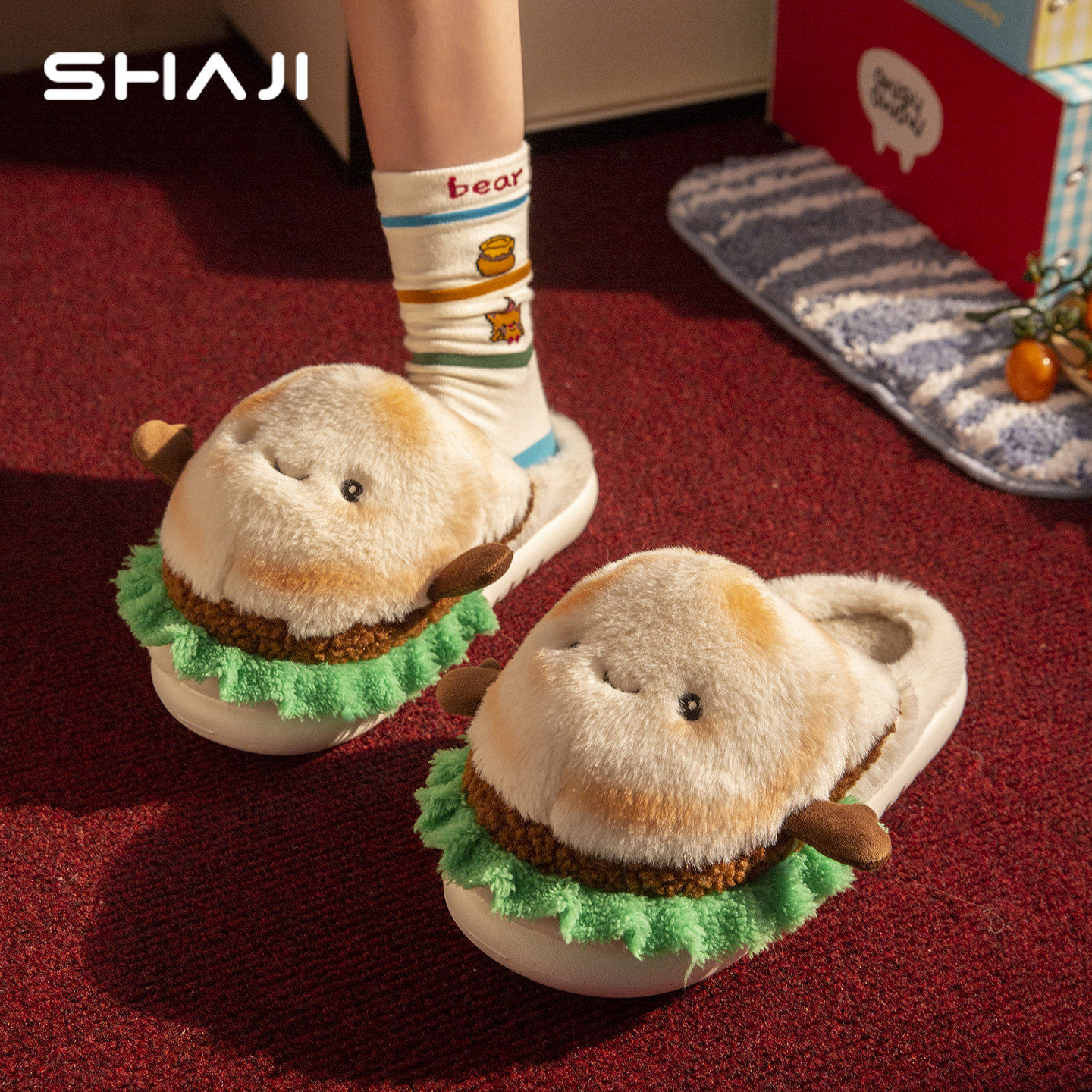 肉夹馍棉拖鞋女款2025新款室内家居女士棉拖保暖毛毛绒拖鞋女冬季,居家布艺,居家棉拖/棉鞋,淘宝优惠券,粉丝福利购,淘宝优惠卷