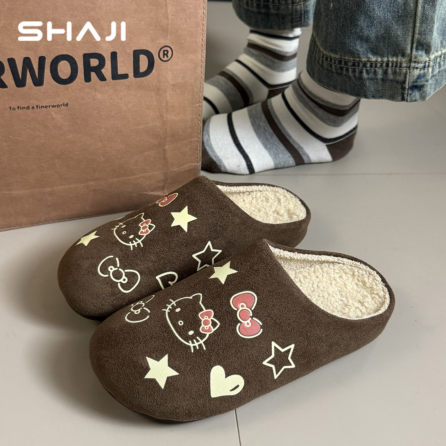 鲨际kt棉拖鞋女款2025新款半拖鞋