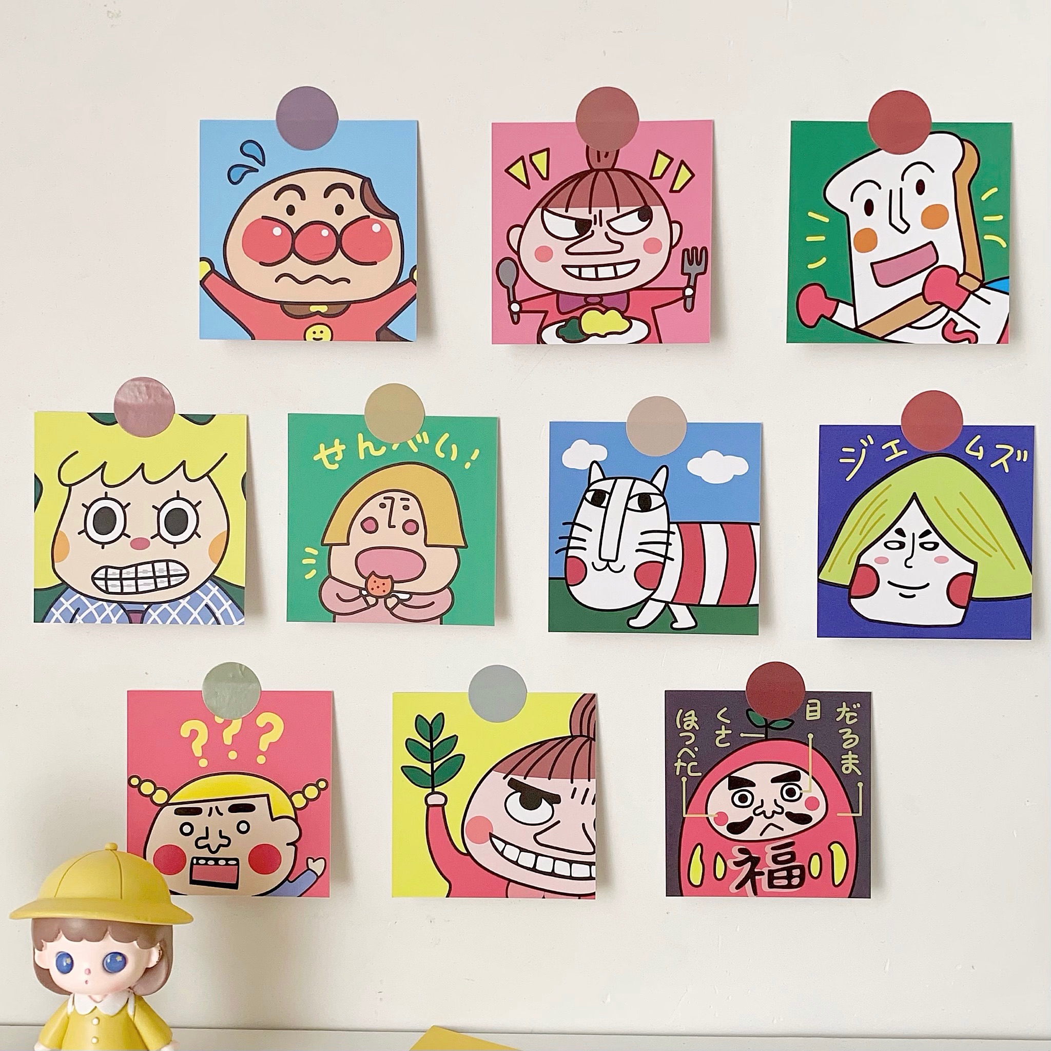 ins风动漫漫画装饰寝室桌面卡片