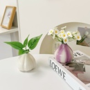 北欧风洋葱陶瓷瓶仿真创意小花瓶简约客厅摆件插花桌面装 饰品