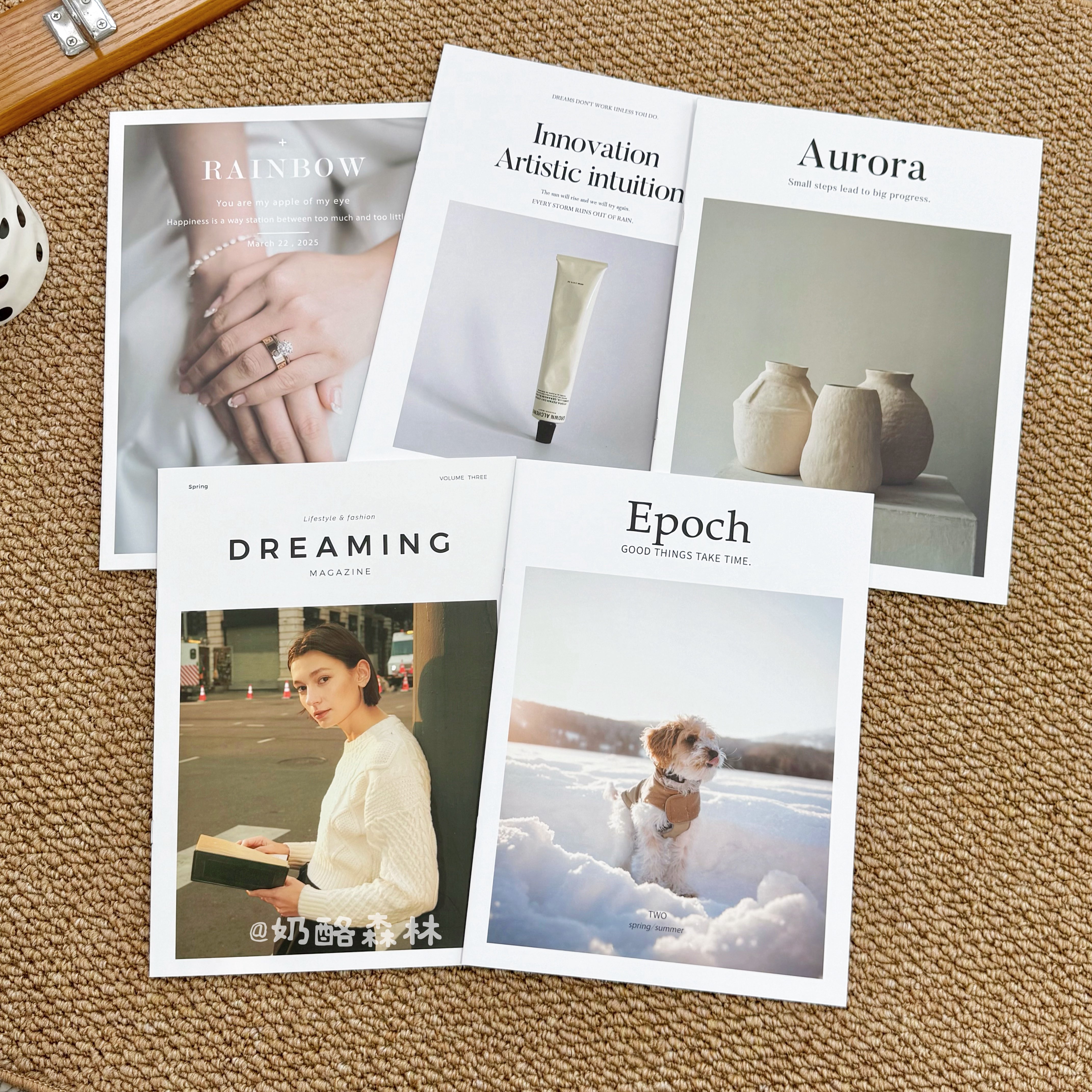 简约英文杂志高级感家居拍摄装饰