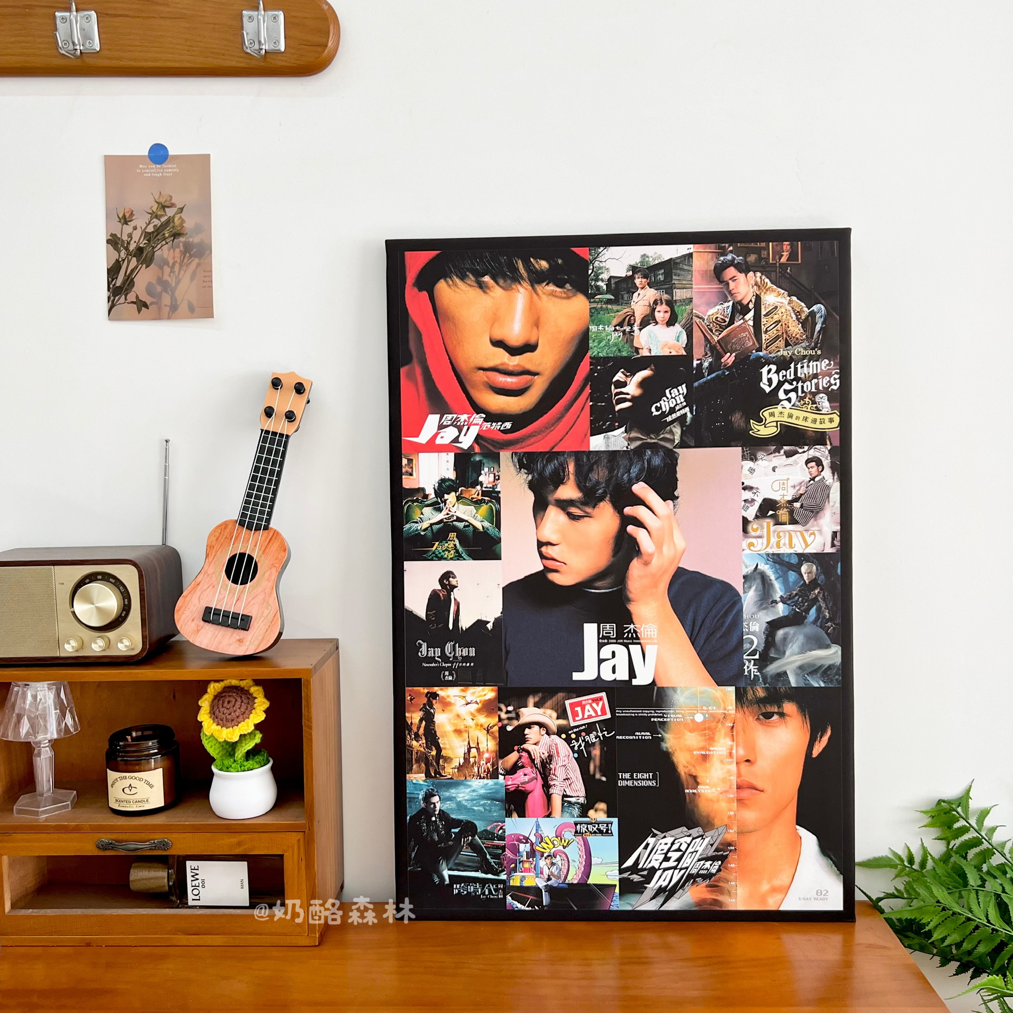 周杰伦挂画音乐餐厅卧室床装饰画