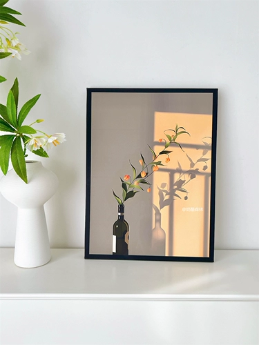 INS Screengy Shadow Shadow Creaters Series маленькая свежая и свежие северные литературные нишевые мужчины теплые висящие рисовать крыльца декоративные картины