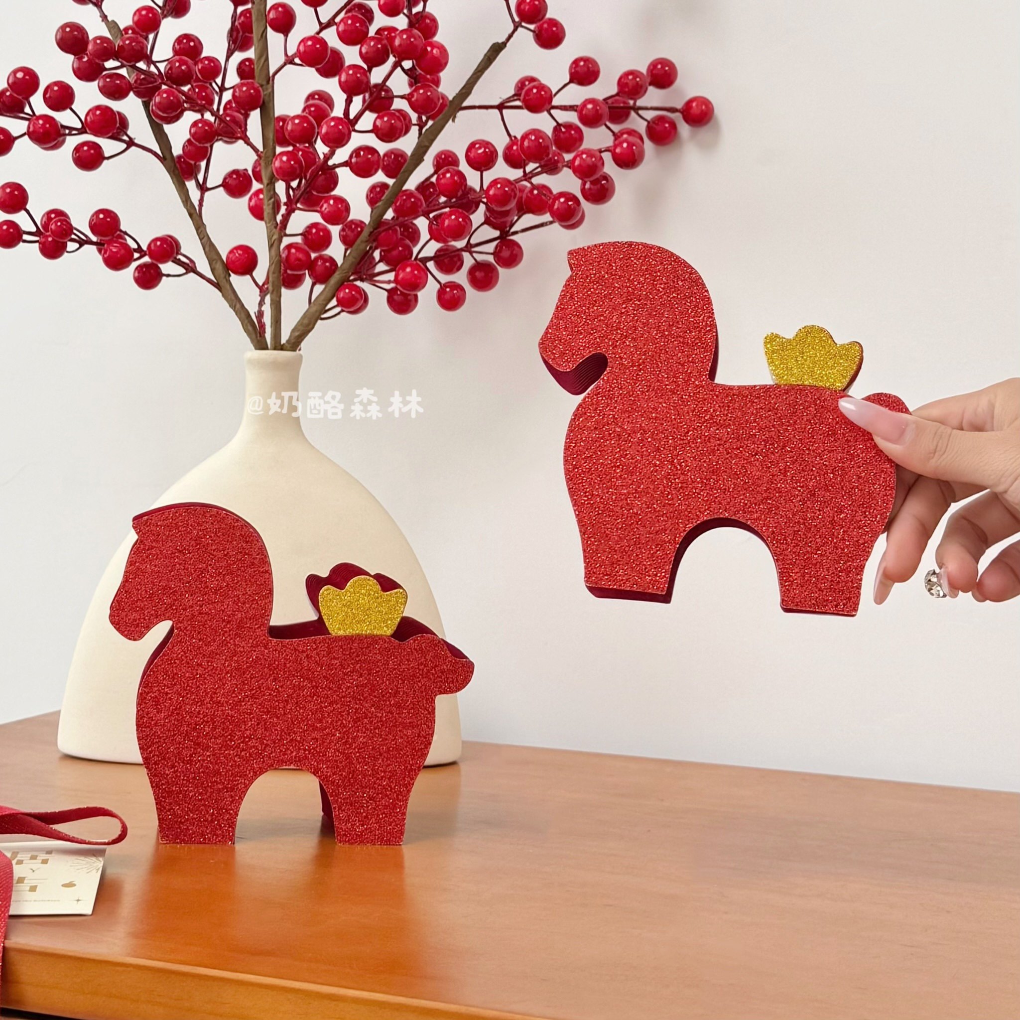 2026新年装饰礼物 马年折纸工位桌面装饰摆客厅家具氛围感礼物,家居饰品,桌面摆件,淘宝优惠券,粉丝福利购,淘宝优惠卷