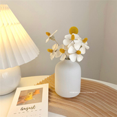 ins风紫罗兰小滨菊干花束陶瓷花瓶套装 饰摆件 卧室客厅桌面家居装