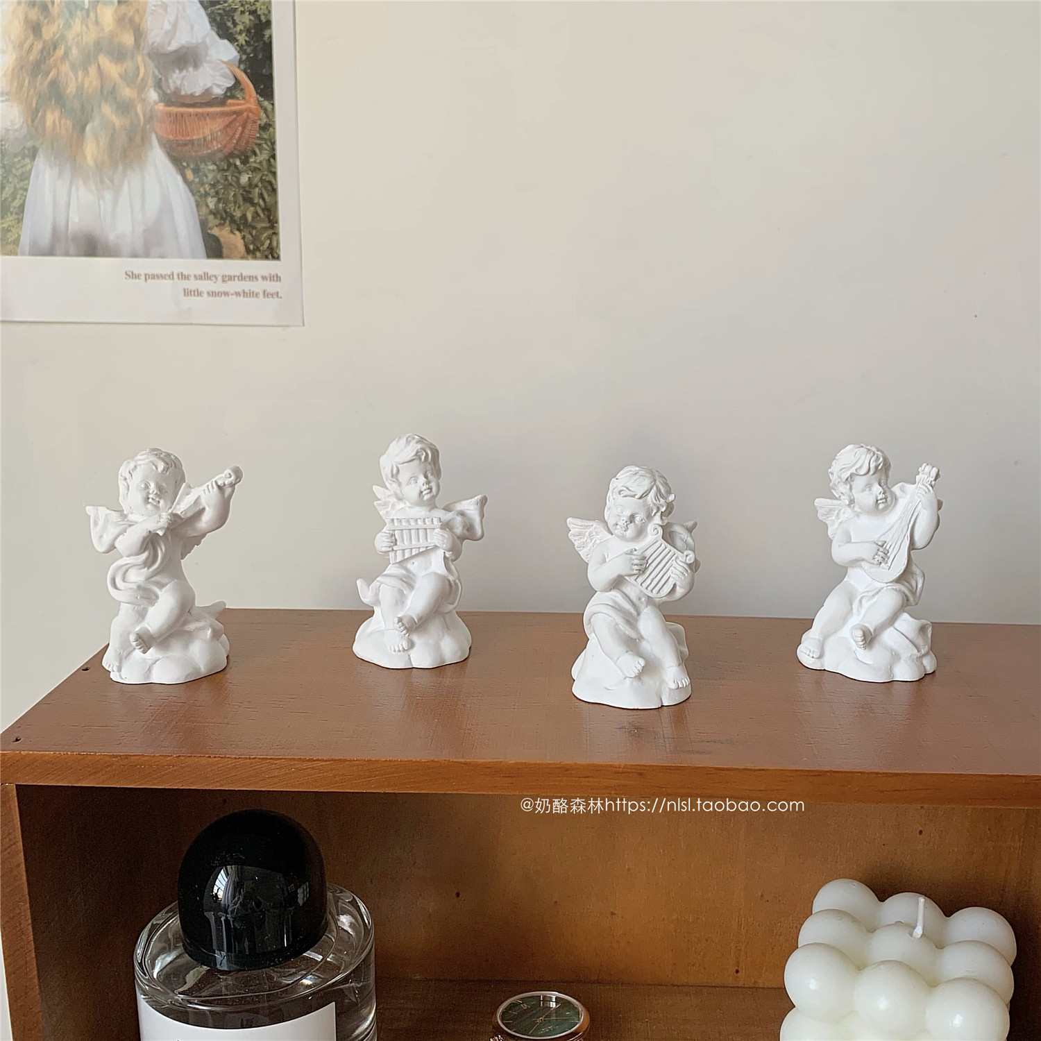 ins风欧式摆件家居饰品 天使摆设爱神丘比特石膏树脂摄影拍照道具