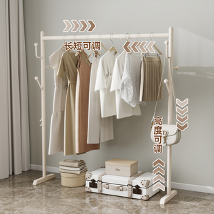 衣架落地卧室挂衣架家用简易晾衣杆室内客厅衣帽架伸缩晾衣服架子