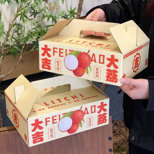 妃子笑包装盒礼盒手提5斤装荔枝礼品盒水果礼盒荔枝空盒子可定制