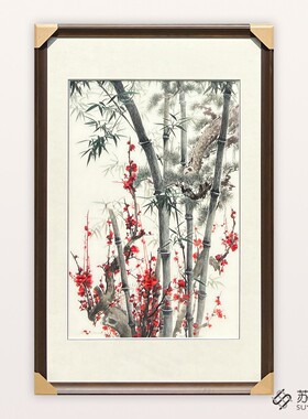 苏绣成品挂画手工刺绣精品梅兰竹菊1--4丝精品刺绣挂画玄关装饰画