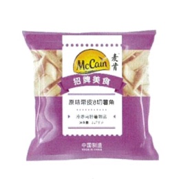 麦肯原味带皮8切薯角 2.27kg*6包/商用餐饮使用奶茶店西餐厅用