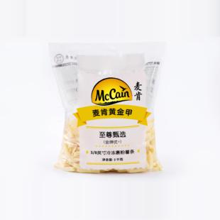 麦肯金牌加粗优+3/8英寸冷冻裹粉薯条 2kg*6包/奶茶店西餐厅用