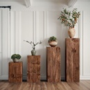 复古木墩子原木实木根雕凳子花架地台底座玄关摆件产品展示架角几