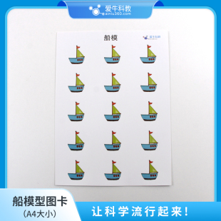 教三下船模型图卡A4一张