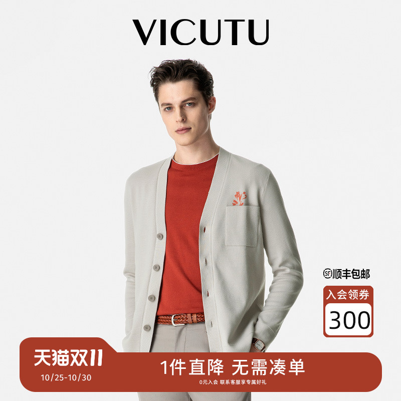 舒适时尚V领休闲商务针织衫