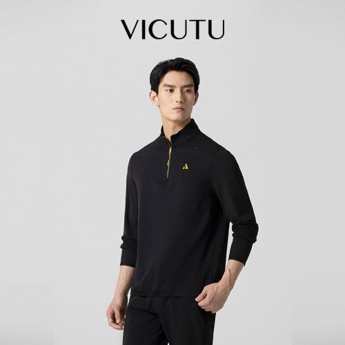 VICUTU威可多百搭半拉链长袖T恤