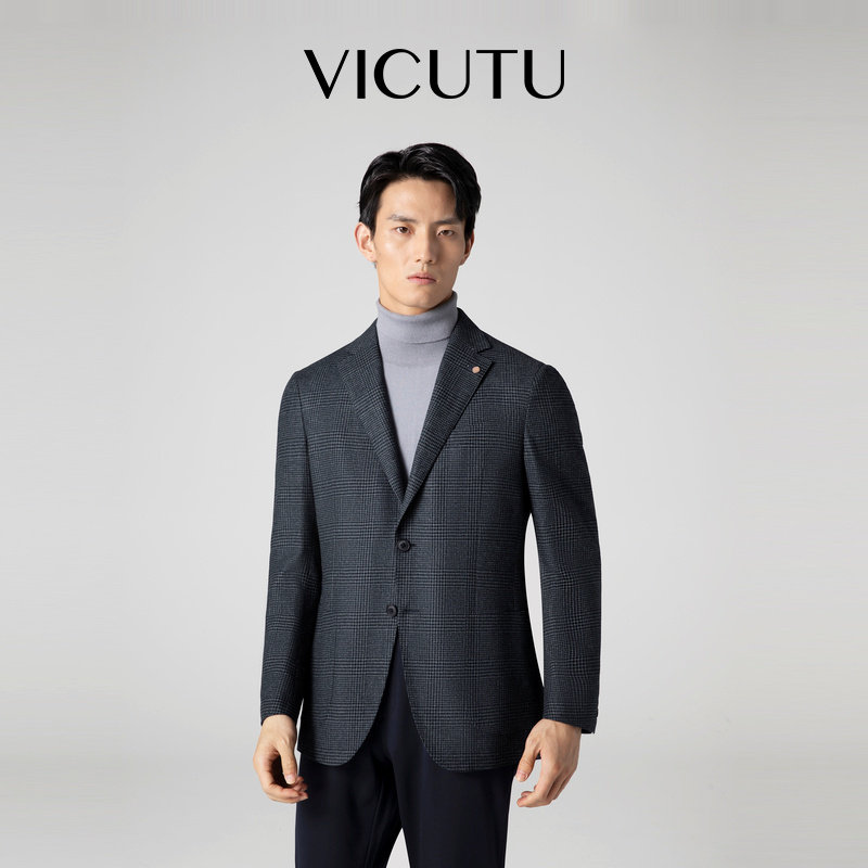 VICUTU威可多男士单西服舒适羊毛商务通勤百搭西装外套