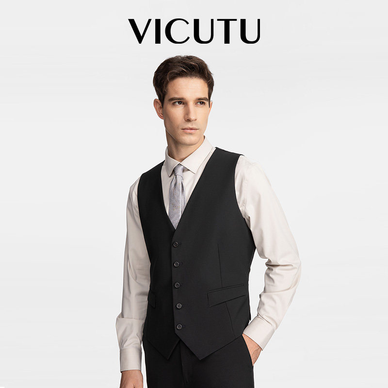 【小蓝西】VICUTU/威可多春秋商务正装时尚修身舒适男士西服马甲