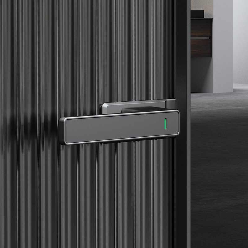 HOPO室内卧室门锁浴室玻璃门把手安心锁静音门把手磁吸锁体NFD106