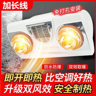 浴霸壁挂灯暖风暖二合一厕所照明灯老款浴灯暖节能农村吹风的两个