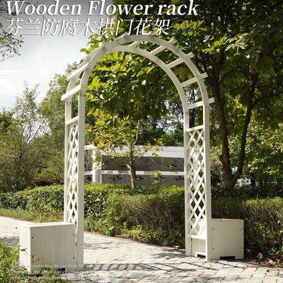 防腐木拱门爬藤花架子