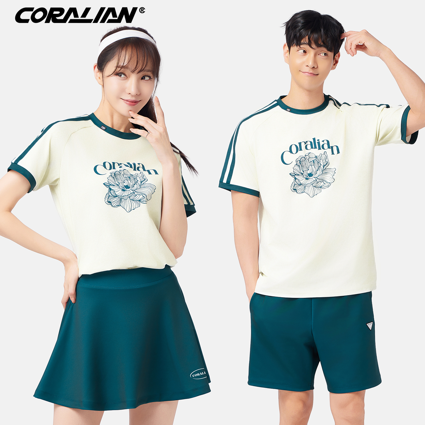 可莱安羽毛球服女套装2025新品透气速干男女上衣情侣短袖运动服装