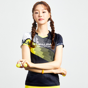 队服运动服套装 可莱安韩国羽毛球服夏季 新款 男女透气速干情侣短袖
