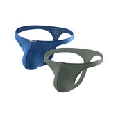 弹力紧身U凸囊袋丁字裤 无畏船长低腰性感透气莫代尔吸汗内裤 男士