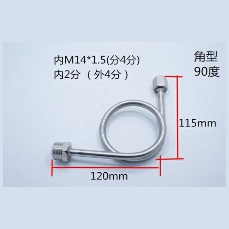 压力表不锈钢表弯180,90度缓冲管304材质M14*1.5M20*1.5
