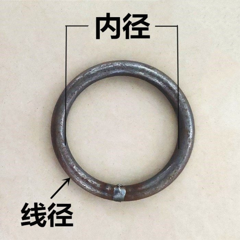 开口焊接铁圈铁环圈圆环金属环钢圈镀锌钢筋圈5678910mmo型实心环