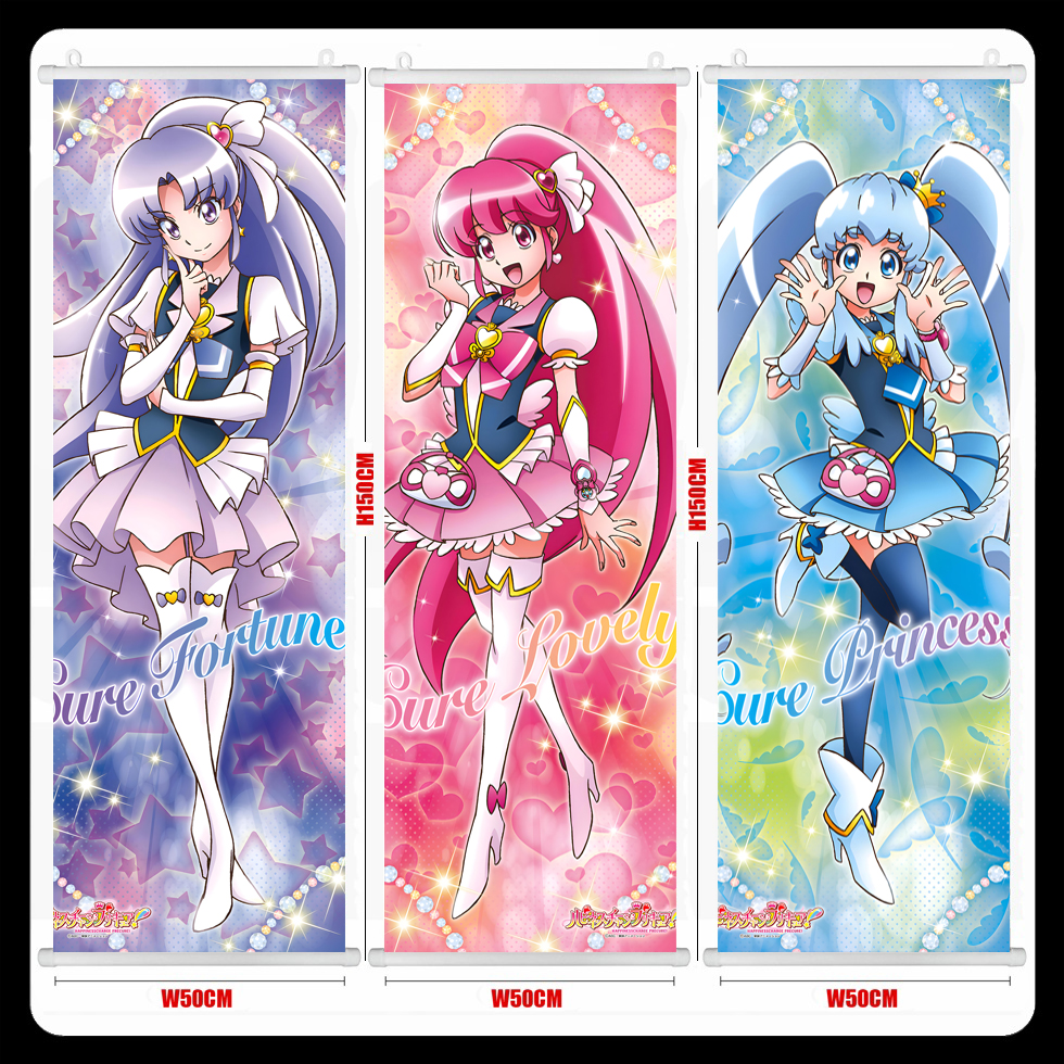 光之美少女周边 爱乃惠 白雪姬 冰川伊绪奈 挂画海报壁画周边谷子