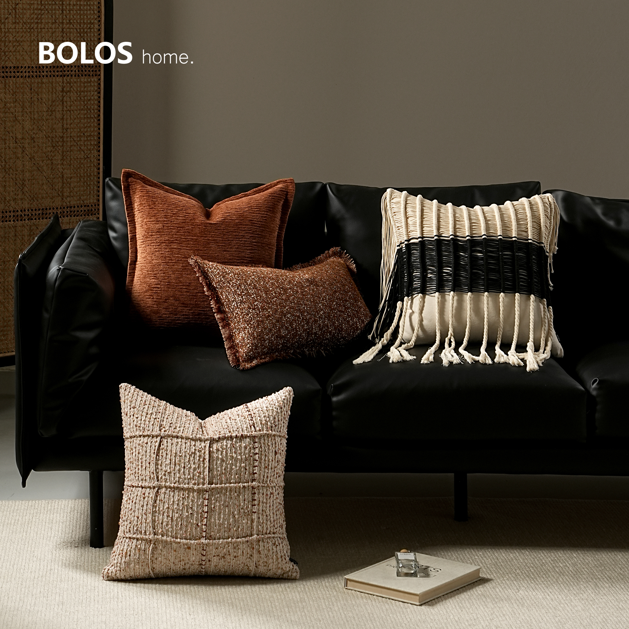 柏洛斯样板间民宿沙发抱枕组合