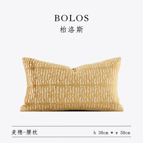 柏洛斯方枕样板间高级感背靠垫