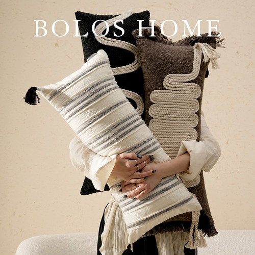 柏洛斯轻奢手工绳编腰枕套