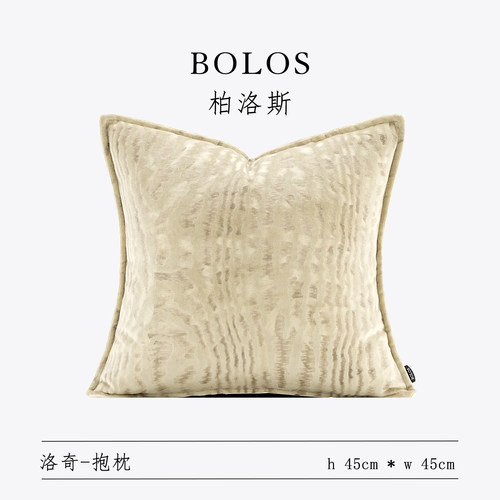 柏洛斯轻奢高级感样板房客厅抱枕