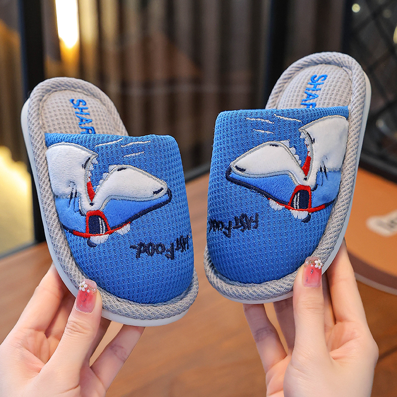 男童棉拖鞋秋冬季室内居家宝宝2025新款卡通毛毛鞋小孩儿童棉拖鞋