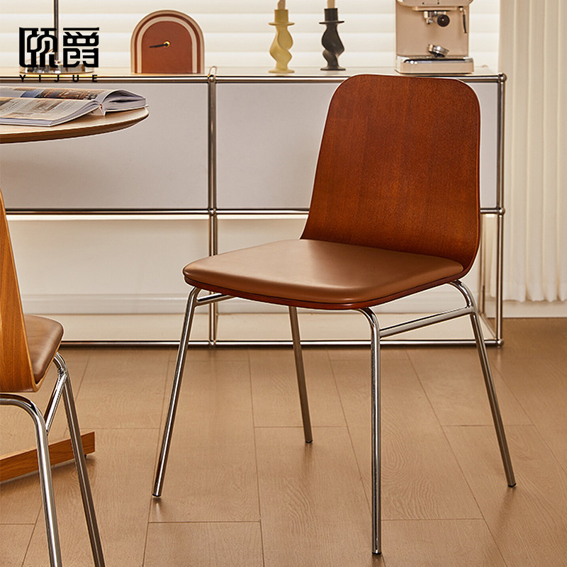 餐椅复古百搭简约家用餐桌椅靠背椅咖啡厅卧室书房椅高级感休闲椅