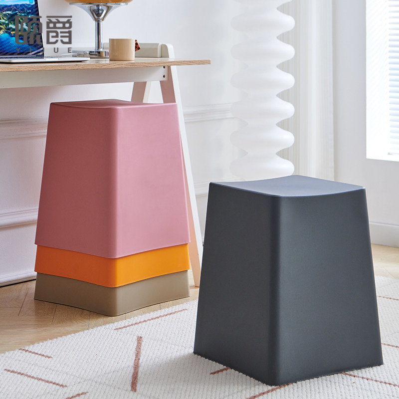 塑料凳子家用加厚可叠放方凳高板凳简约现代创意桶凳收纳餐桌椅子,住宅家具,矮凳,淘宝优惠券,粉丝福利购,淘宝优惠卷