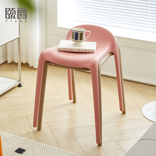 简约可叠放商用等位椅北欧熟料胶板凳餐桌凳塑料凳子加厚家用客厅