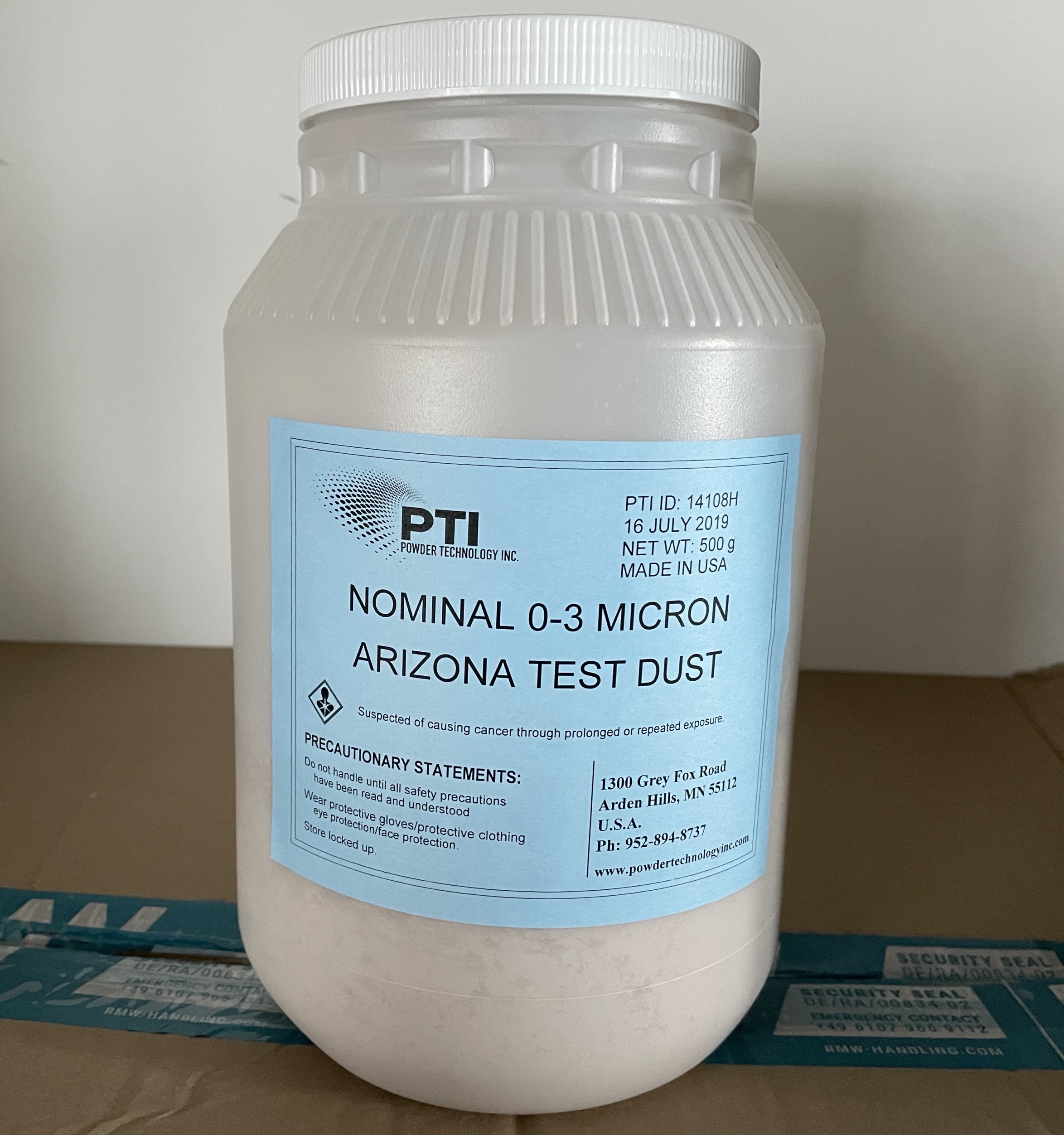 美国PTI试验粉尘0-3微米0-5微米0-10微米粒径亚利桑那测试尘沙子