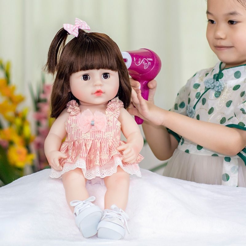儿童仿真娃娃会说话洋娃娃仿真全身软胶女孩女童宝宝玩具换装豪华