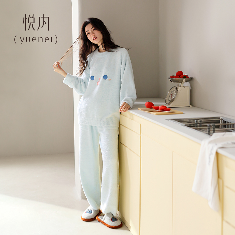 【商场同款】悦内女士半边绒睡衣