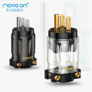 MOVE ON牧风紫铜镀金发烧级音响美标国标电源线插头插尾HIFI插座