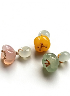 手编绳天然玛瑙玉石桂花小提溜玉^_^吊坠配饰手串手链diy配件