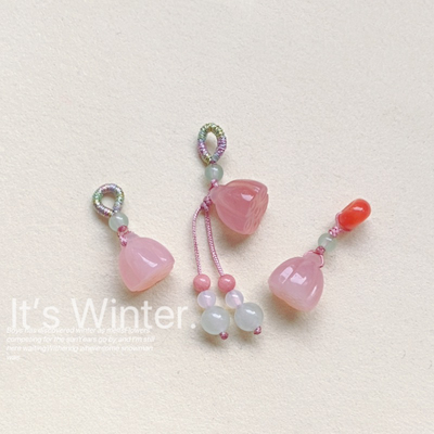 天然南红玛瑙小提溜手链手串配饰小挂件项链diy配件莲蓬吊坠挂件