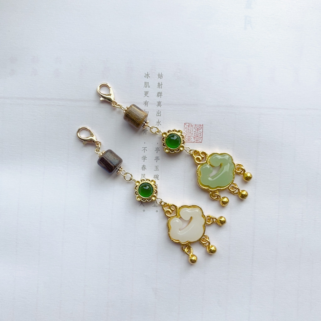 新中式旗袍压襟吊穗招财纳福平安扣饰品串珠吊坠唐装汉服旗袍配件