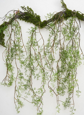 仿真绿植壁挂垂吊植物墙装饰藤条假花塑料室内客厅吊顶墙面挂件