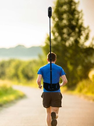 适用x5/osmo360/gopro全景运动相机支架腰带部固定自拍杆配件
