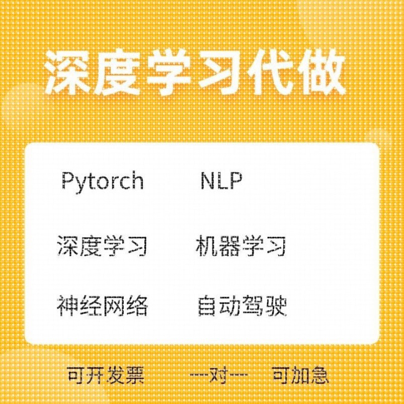 Python深度学习机器学习神经网络代做目标检测语义分割NLP