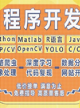 python代做编程matlab代码帮跑通深度学习机器R语言yolo算法覆现