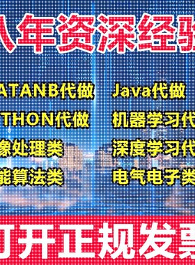 matlab代码帮做代编程序代做python覆现算法彷真编写图像信号处理